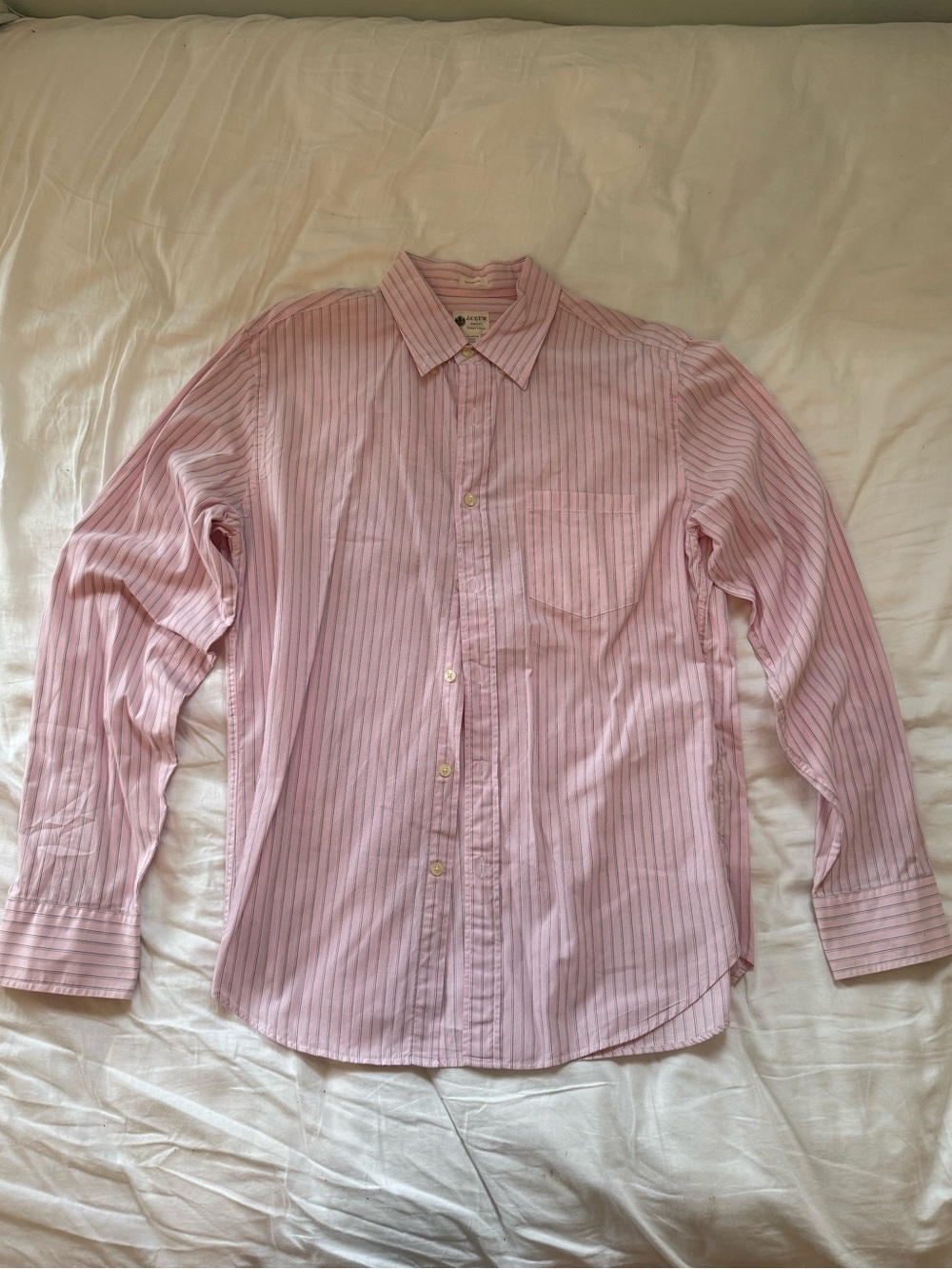 J. Crew Men’s Pink Striped Dress Shirt
